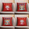 New Creative Trendy Snake Pillow Cover Red Living Room Sofa Car Spring Festival Atmosphere Cushion Cover