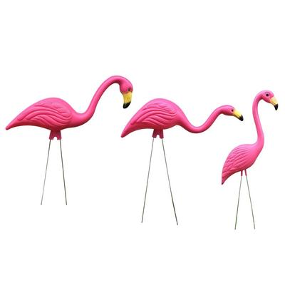 Yard Garden Lawn Ornaments Flamingo Lawn Decor Fairy Garden Decorations Plastic Figurine for Balcony