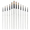 Paint Brushes - AIMOONSA - Set of 12 (Sizes 1–12) - Nylon Bristles - Wooden Handle - Nickel Ferrules