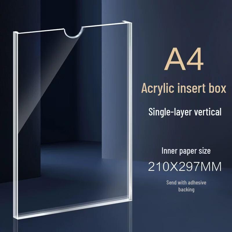 A4 Vertical Transparent Display Card Holders (10-Pack)