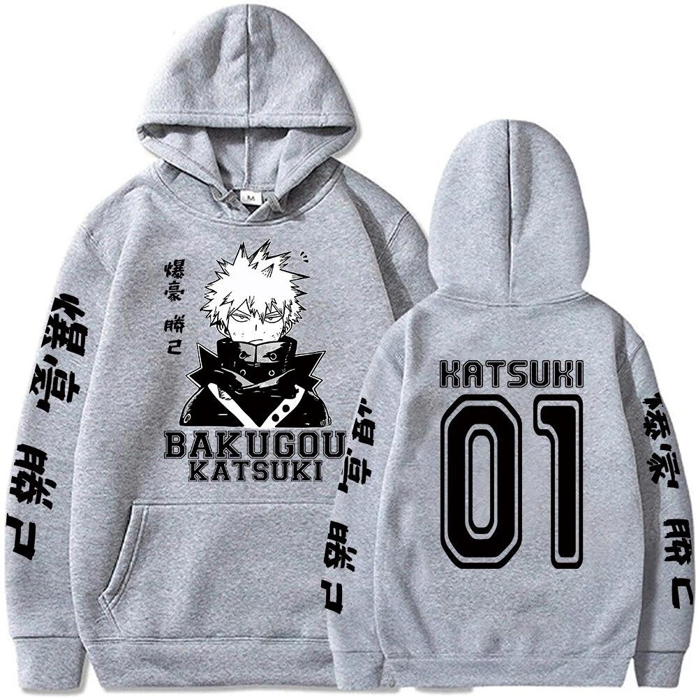 My Hero Academy Potištěná Mikina s Kapucí Pánská Dámská Harajuku Podzim Zima Ležérní Oversize Dlouhý Rukáv Fleecová Mikina