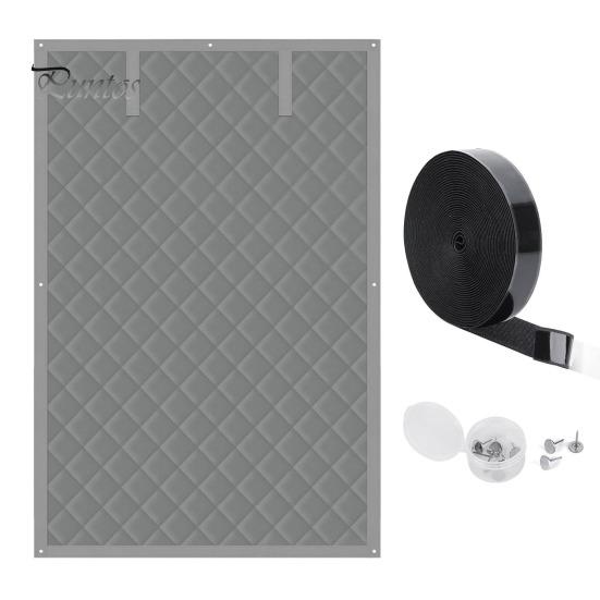 

Зимняя изоляционная оконная штора, не пробивающая ветрозащита, водонепроницаемая, звукоизоляционная, толстая стеганая термокрышка, теплоизоляционная оконная штора, обеспечивающая конфиденциальность серый