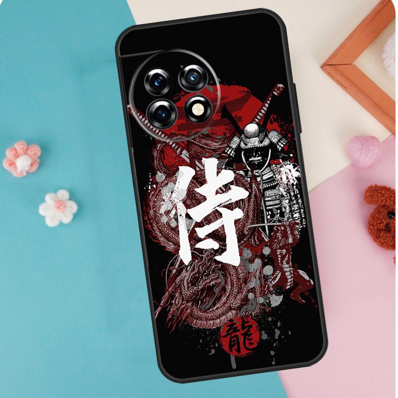 Samurai Japan Art Case For OnePlus 11 12 13 15 13R 12R 10R 8T 10T 9 10 Pro Nord 5 CE 4 3 2 Lite N20 N30 Cover