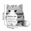 Creative Funny Handmade Crochet Emotional Support Dolls with Positive Energy Card Desktop Ornament Home Decor for Friend Gifts