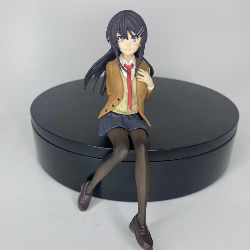 Rascal Does Not Dream Of Bunny Girl Senpai Mai Sakurajima Bunny Uniform Dress Anime Figure Model Wholesale Desktop Ornament Toys