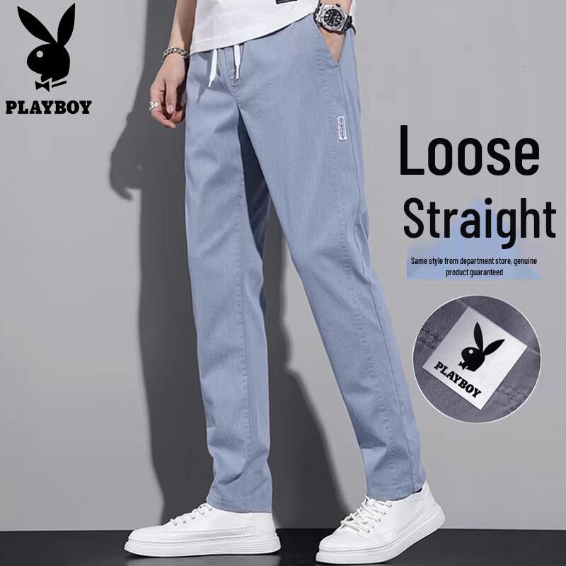 Playboy Men s Casual Loose Straight-Leg Pants 32