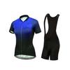 Cycling Jersey Shorts Set for Women, Full Zip Crewneck Short Sleeve Breathable Quick Dry Lightweight