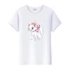 Fashion Marie Cat Cartoon Tees Summer Tops Hip Hop Short Sleeve Girl T-Shirts Plus Size Clothing Blouses Gift Unisex