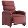 Electric Recliner Chair Burgundy Synthetic Leather