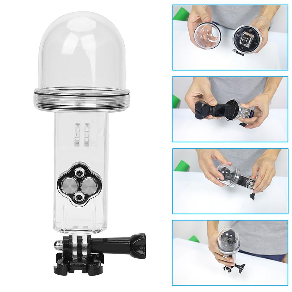 Kunststoff Tauch Wasserdichte Hülle Unterwassergehäuse Schwimmende Stange Selfie Stick für DJI OSMO Pocket Sportkamera