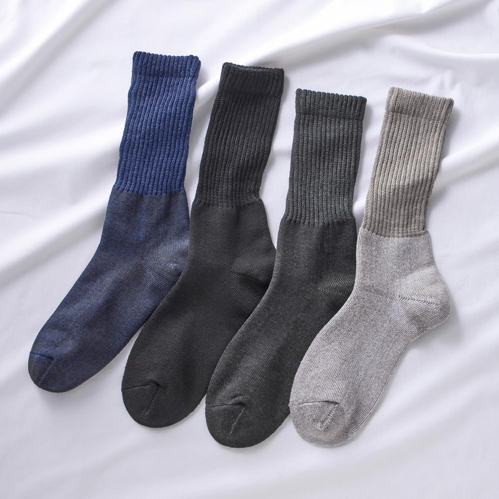 Gunze AGY302 Fire Acedron Warm Room Full Pile Black Men's Socks, Moisture-Wicking, Heat-Generating, 3-Layer, Knit, Deodorizing,