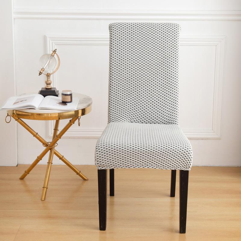 Neueste Jacquard-Stuhlhusen Elastische Verdickte Gestrickte Stuhlbezüge Für Esszimmer Hotel Heimgebrauch Dekor Maschinenwaschbar Sitzschoner 1 Stück