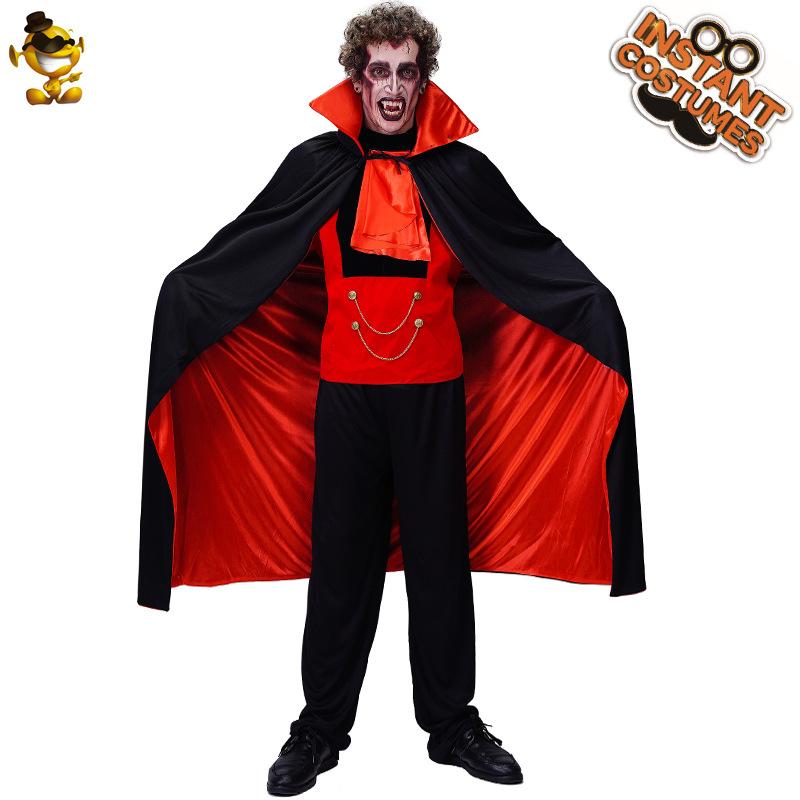 Halloween adult men's horror bat vampire costume, big male vampire cosplay stage costume