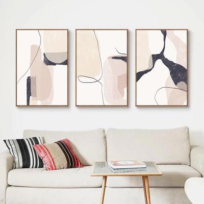 Abstract Beige Marble Geometric Graphics Canvas Paintings Poster Print Wall Art Giclee Artwork for Wall Living Room Home Decor