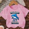 Kids 100 Cotton Luxury TShirt Tralalero Tralala Cool Shark Graphic Short Sleeve Elegant Casual Summer Tee Tops