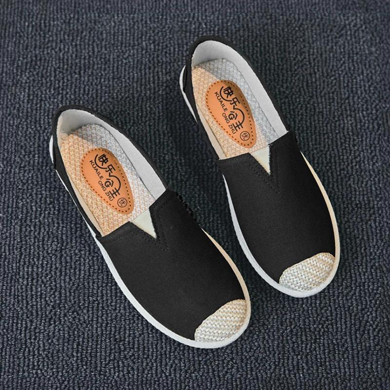 2025 Summer Ladies Casual Comfort Bohemian Slip On Lazy Shoes Female Womens Flat Slip On Canvas Strap Loafers Straw Espadrilles