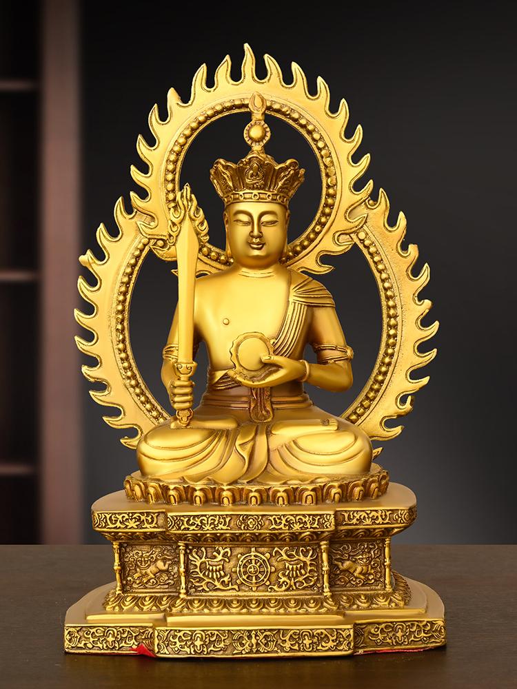 Copper Buddha Statue Ornament Bodhisattvas Zodiac Guardian God Household Hall Offering Statue