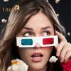 10/20/30/50/100 Pairs Red Blue Stereo Glasses 3D Paper Glasses Foldable Paper Temple 3D Glasses Film Decoration