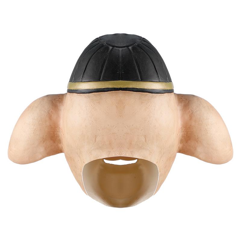 Lustige Vollgesichts-Latexmaske mit Hut für COS-Performance oder Streiche bei Erwachsenen