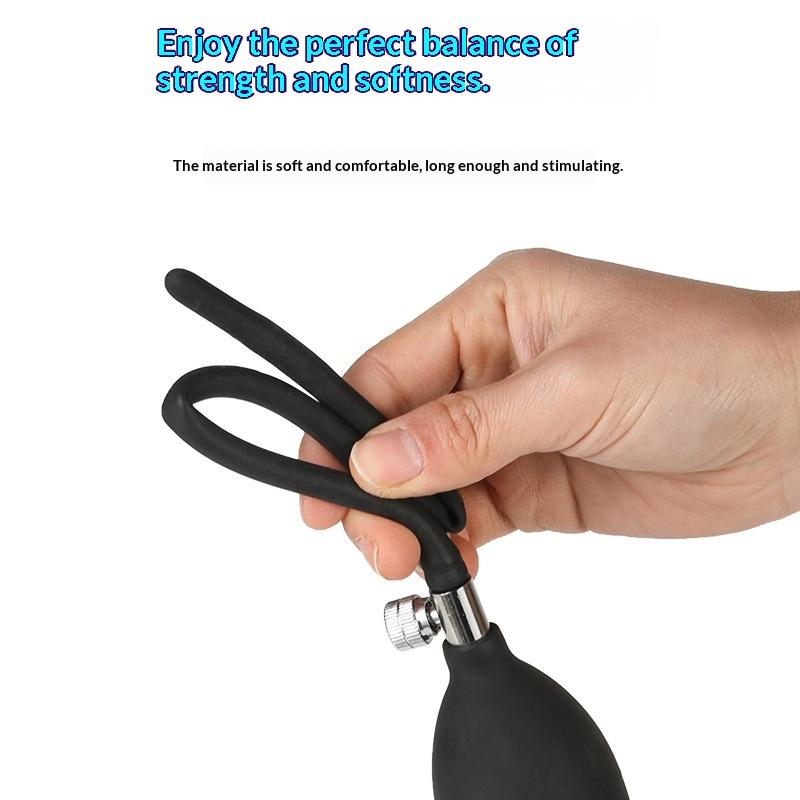 Inflatable Urethra Catheter Dilator Penis Plug Stimulator Silicone Urethral Sounding Rod Ejaculation Delay Sex Toy For Men Adult