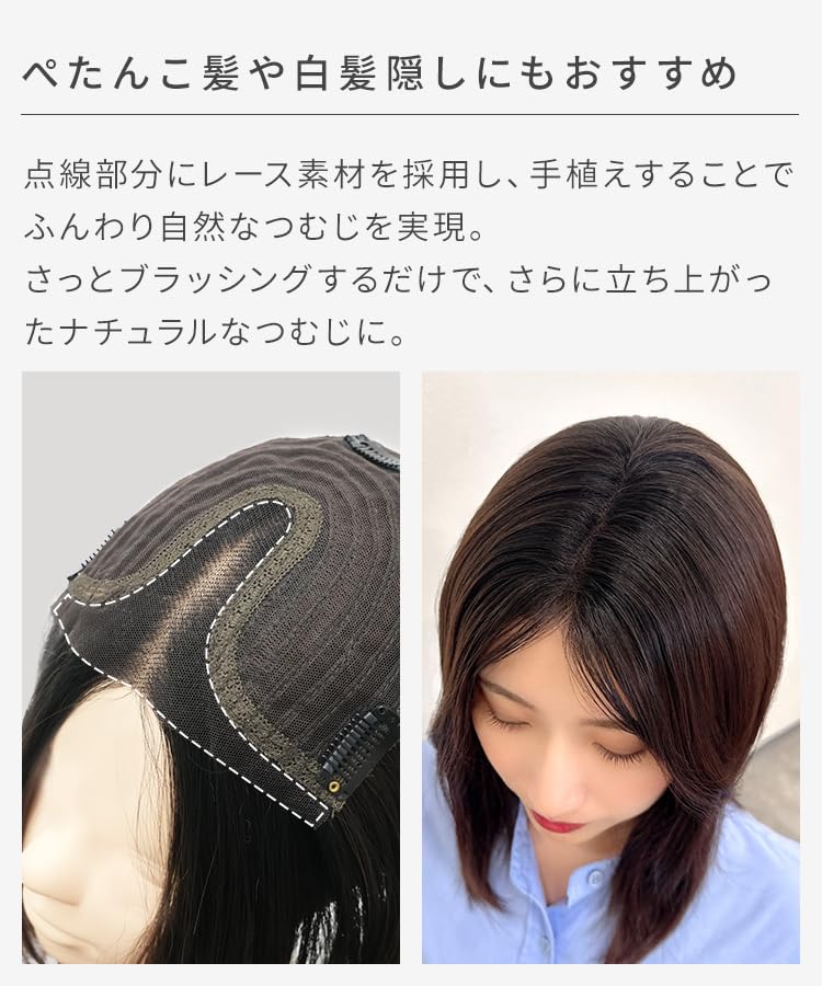 AQUADOLL Women's Medium Hand-Tie Hairpiece with Whorl and No Bangs, Front Lace, Orange Beige Print, OBG-Z (wgt105OBG-Z)