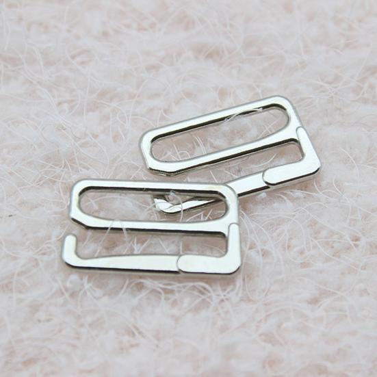 10Pcs Bra Hooks Electroplating Process Strong Material Durable Sturdy Two Holes