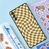 Checkerboard Pattern Mustard Yellow Case For Samsung Galaxy S23 S21 S22 Ultra Plus Note 10 20 S8 S9 S10 Plus S20 FE Cover Case