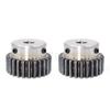 1 PZ 2M 12T-24T Pignone Cilindrico Foro 8/10/12/14/15/16/17/18/19/20/22/24mm Acciaio al Carbonio Pignone Motore con Gradino