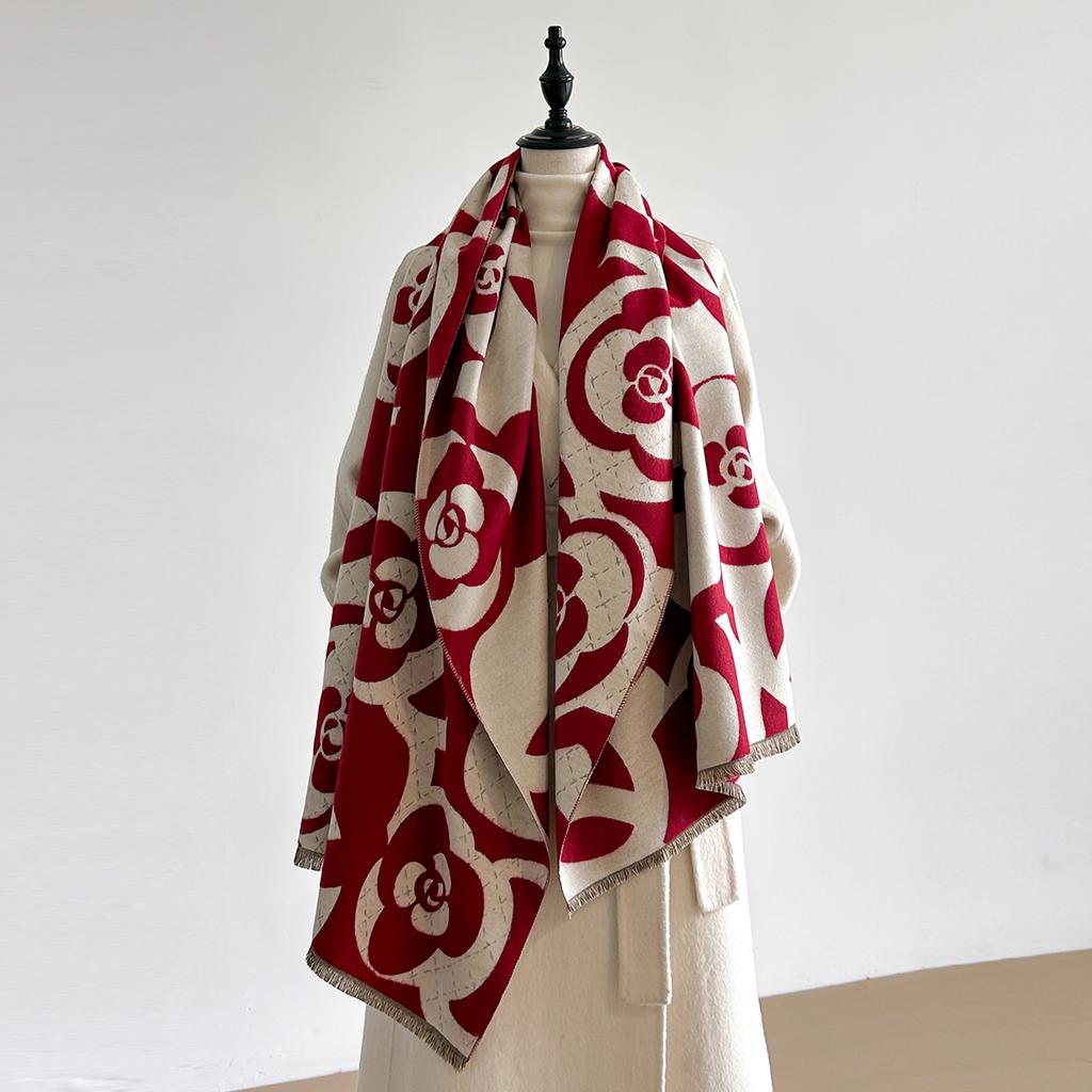 Luxury  Women'S Winter Cashmere Scarf - Thick Pashmina Shawl Wrap, Stole, Echarpe Femme & Blanket