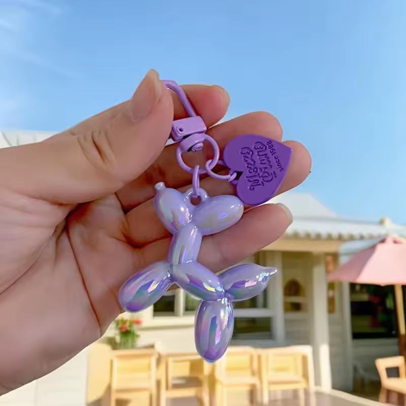 Fashion Keychain Punk Y2K Balloon Dog Keychains for Women Bag Pendant Jewelry Trinket Girl's Car Key Ring Key Chain Accessories