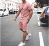 Summer Men's T-shirt + Shorts Sports Suits Fashion Track Suits Fashion Outdoor Jogging Suits