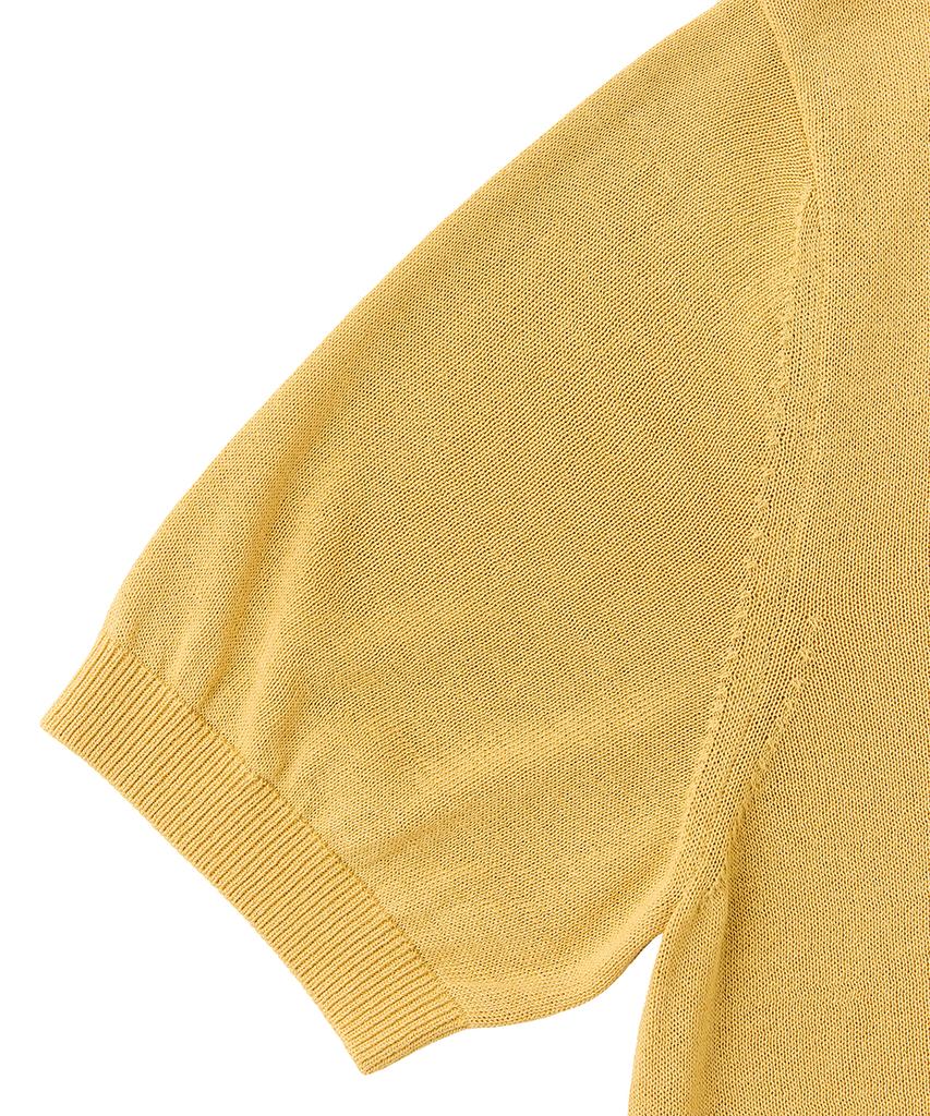 VERNO 26Ssll Open Collar Knit Yellow