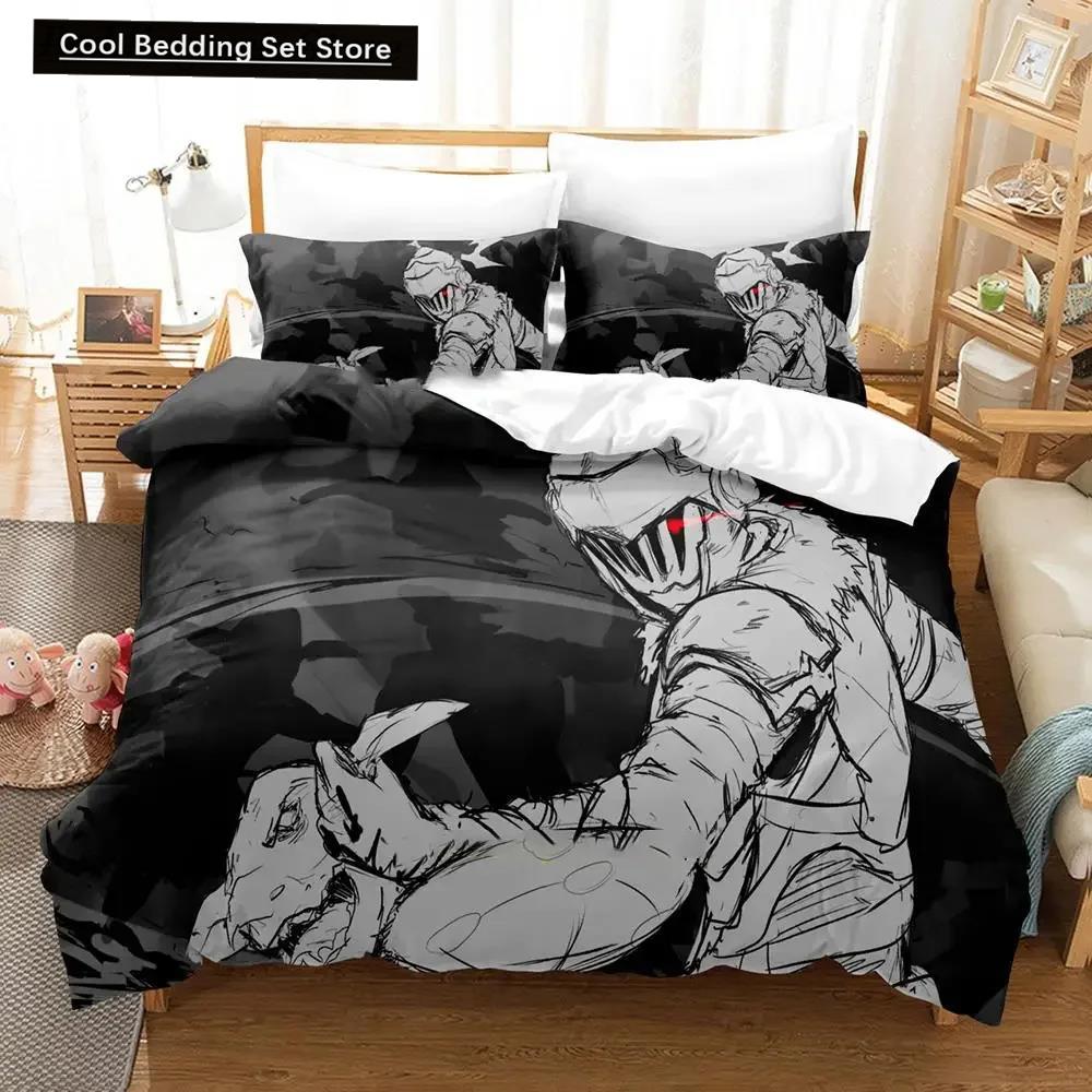 3D Anime Goblin Slayer Bedding Set Duvet Cover Bed Set Quilt Cover Pillowcase Comforter King Queen Size Boys Adult Bedding Set