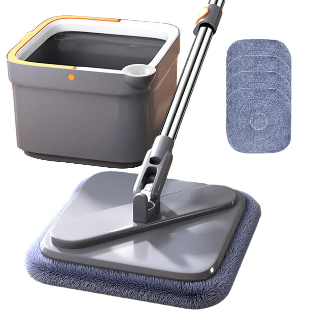 Lazy Floor Floating Mop Water Separation 360 Rotating Household Cleaning Mop Microfiber Sewage Separation Mop Free Hand Wash Mop