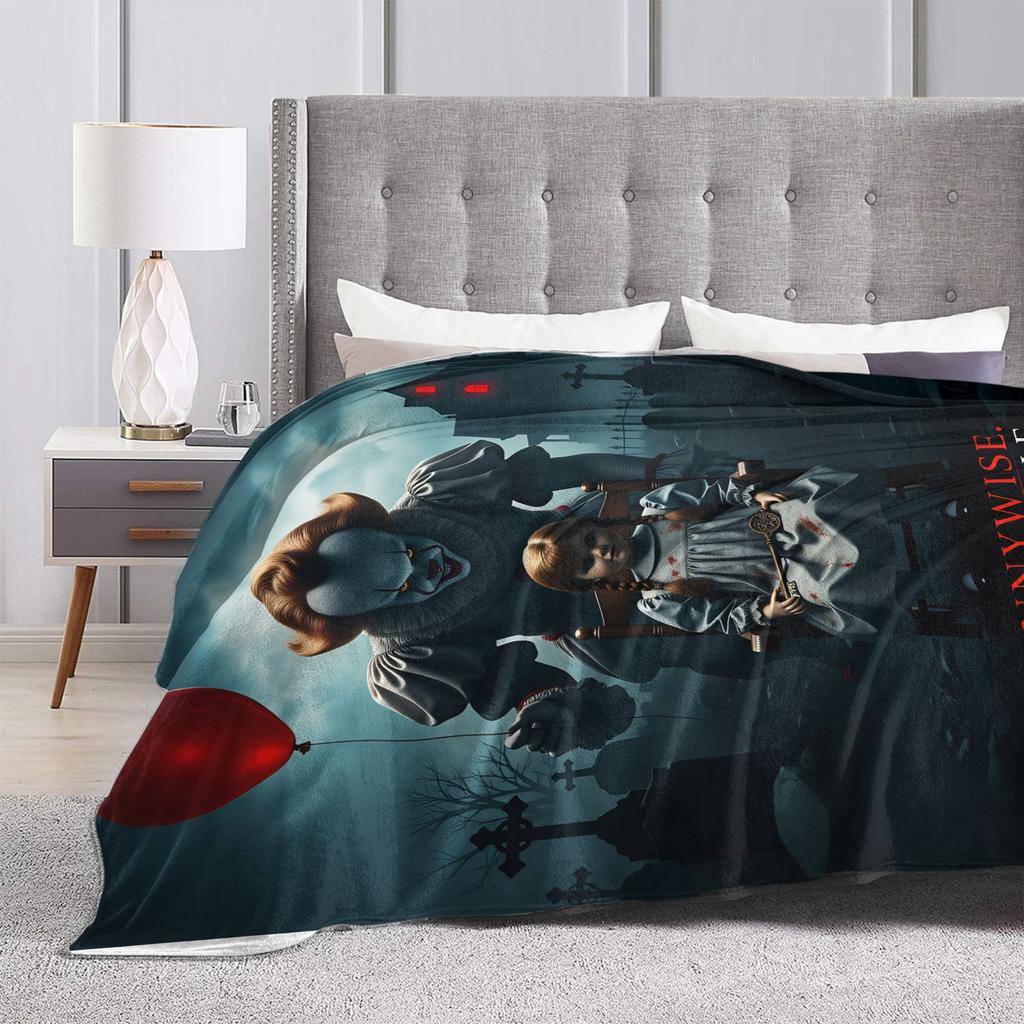IT Welcome To The Derry 2025 Flannel Blankets Soft Throw Blanket for Bedroom Travel Office Novelty Bedspread Sofa Bed Cover