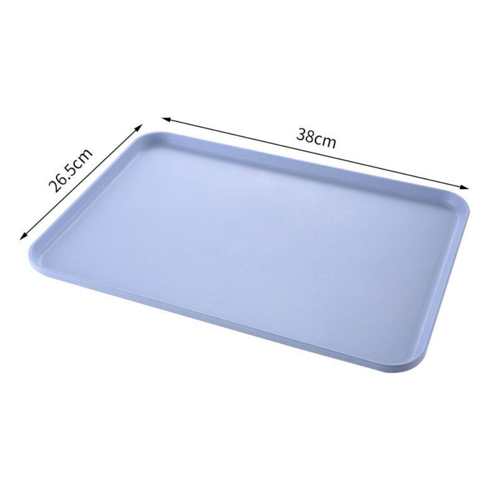 Plastic Wheat Straw Storage Tray Eco-friendly Large Capacity Service Dessert Pallet Exquisite Rectangular Serving Tray Desktop