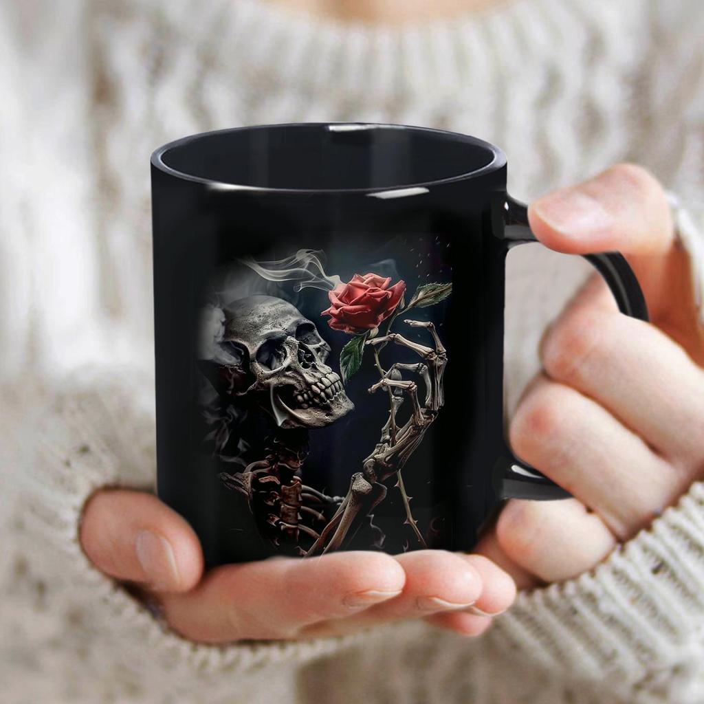 Skull Ceramic Coffee Mug Water Cup Gift