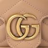Gucci Quilted Metal Logo Chain Shoulder Strap Clasp Closure Leather Shoulder Bag Women Shoulder Bag Beige 826158-AAET8-2754