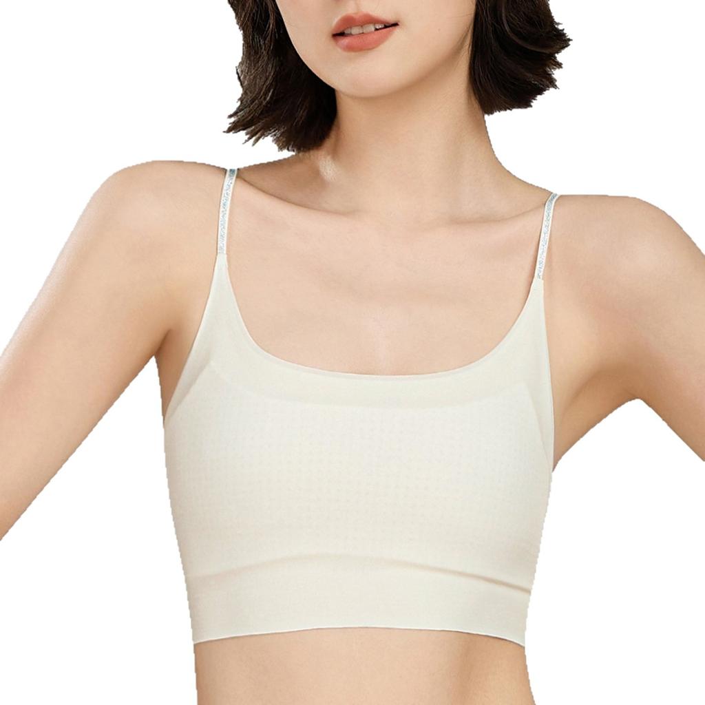 Ice Silk Cool Liquid Foundation Underwear Women's Thin Summer Corset Big Breasts Small Breasts Sports Back Vest Bra