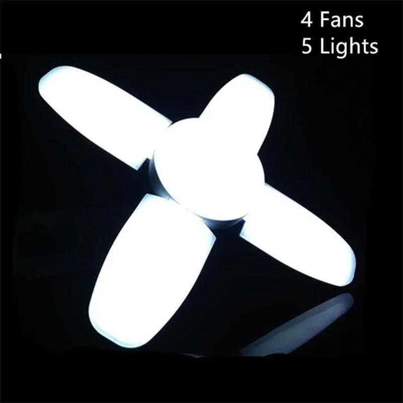 LED iling Light Bright Industrial Lighting Deformable Foldable 85-265V E26/27 Lamp Home Fan Blade Bulb For Garage Warehouse