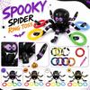 Inflatable Spider Ring Toss Game Set with Large Spider and Multiple Toss Rings for Indoor Outdoor Party Activities Halloween Event Decorations