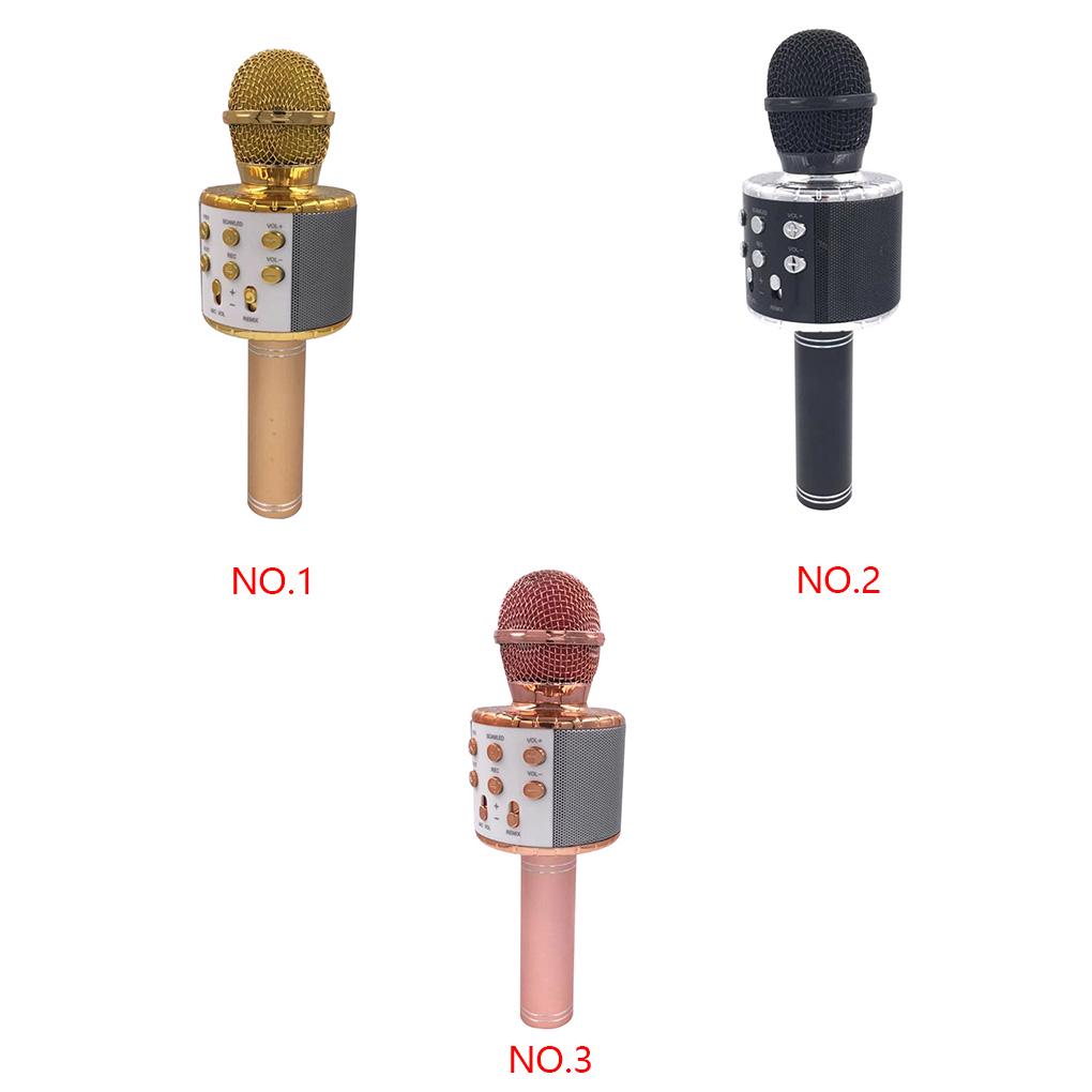 Wireless Bluetooth Speaker Home Microphone Flash LED Light Handheld Microphone