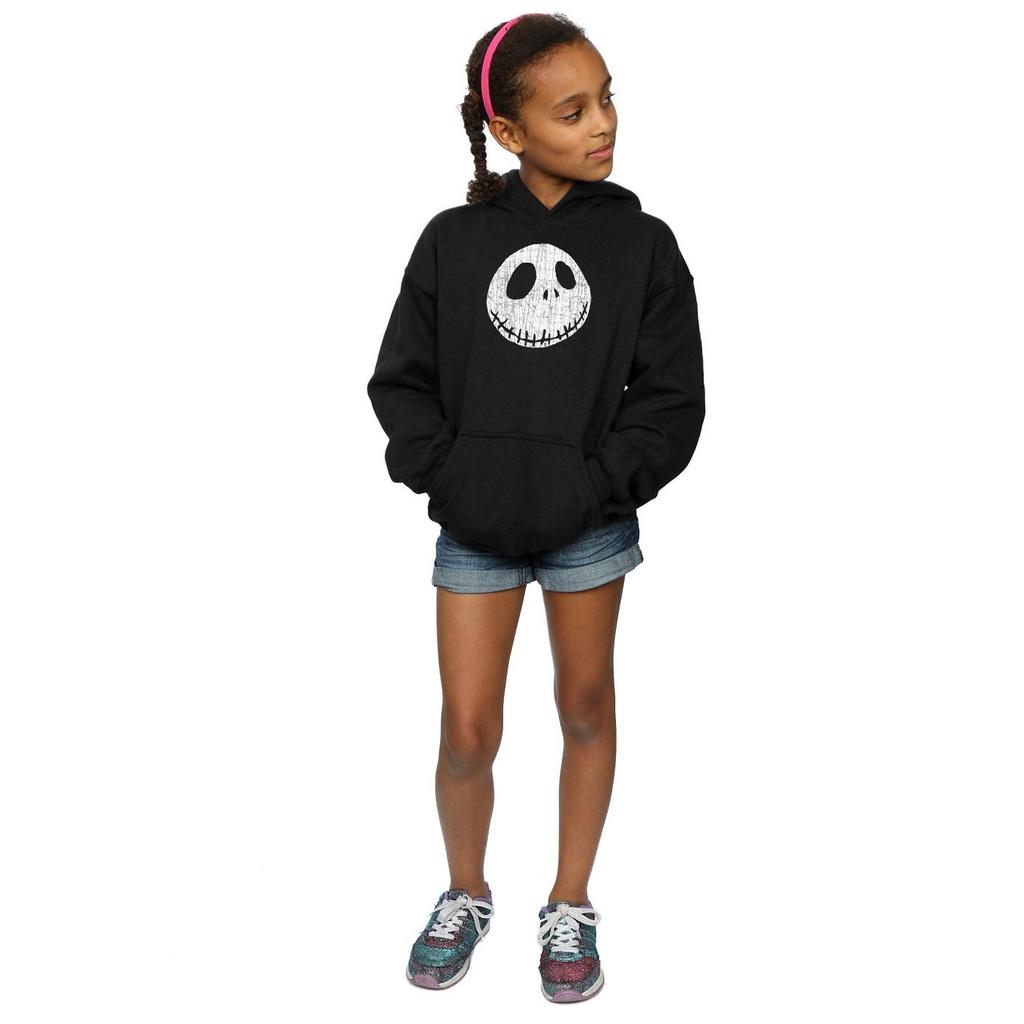 Disney Girls Nightmare Before Christmas Jack Cracked Face Hoodie