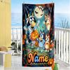 Halloween Trick Treat Customized Name Beach Towel Quick-Dry Soft Microfiber
