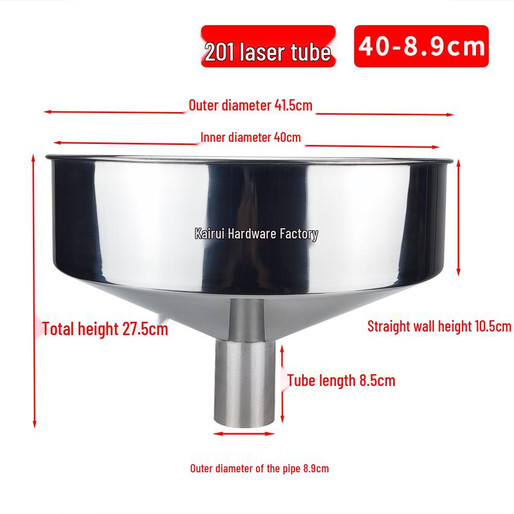 Large Stainless Steel Non-Magnetic Fueling Funnel for Industrial Tanks