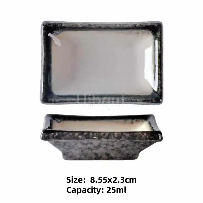 ceramic small square sauce dish Japanese style sushi dish flavoring sushi mustard plate soy sauce cherry blossom Pepper tray