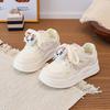 Youth Style Shoes Girls Cartoon Princess Style Soft Sole White Sneakers Kids Low Top Casual Shoes