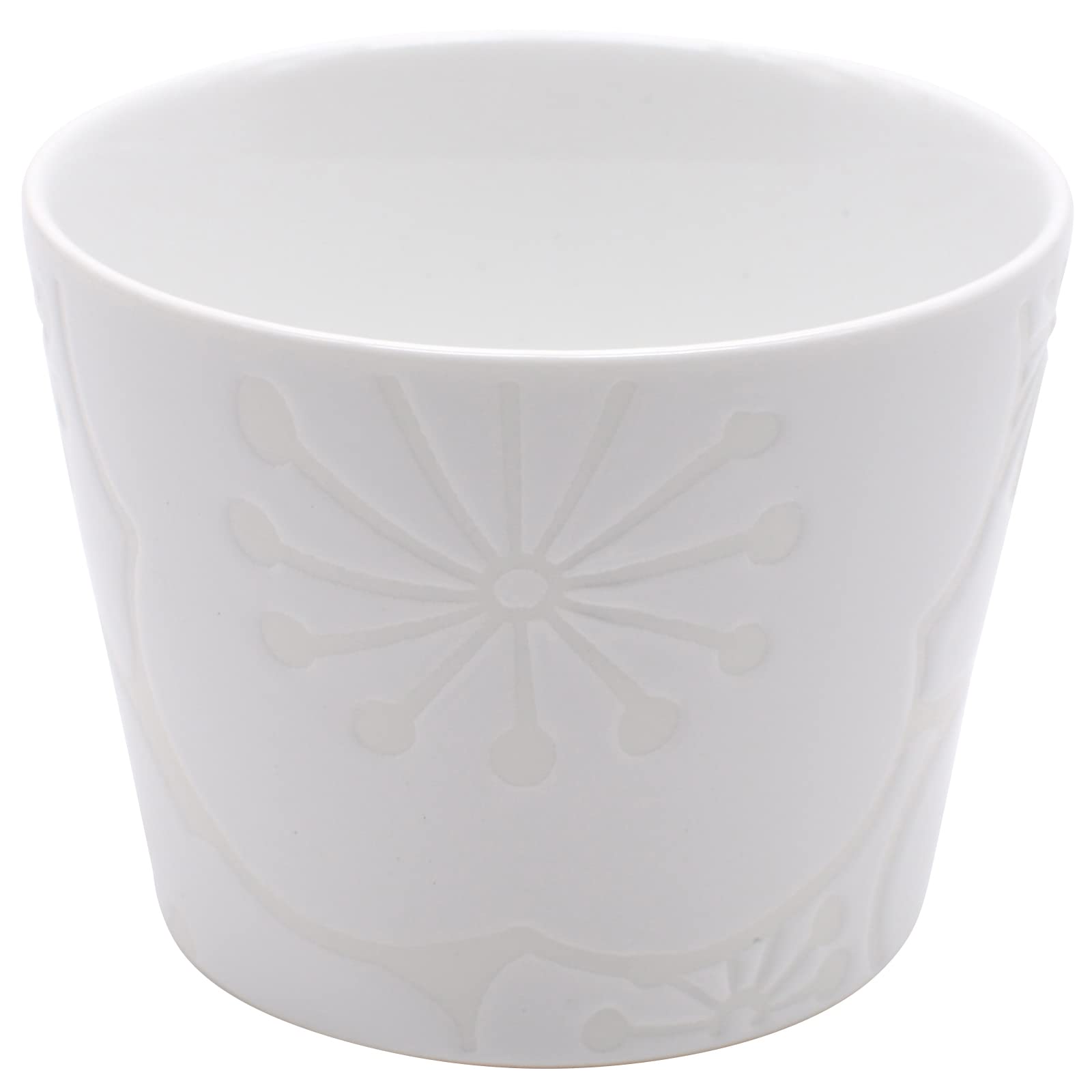 Hasami ware Hafuri sake plum blossom 19228 cup, design, white,