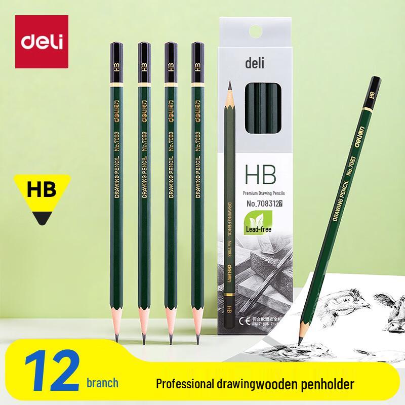 Deli HB Hexagonal Graphite Pencils