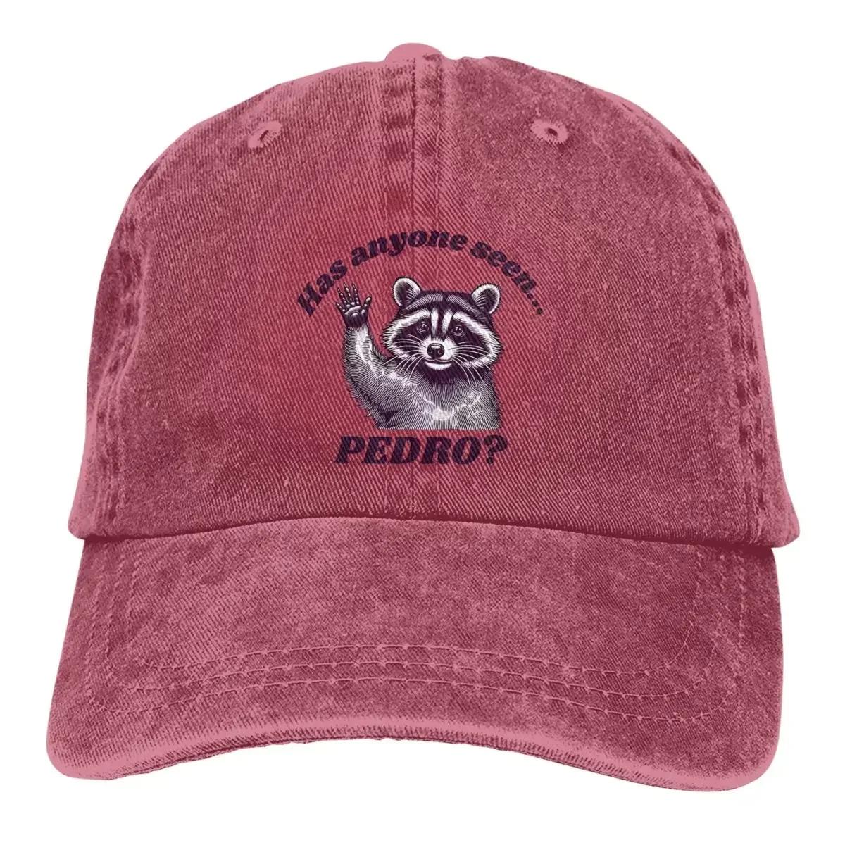 Has Anyone Seen Baseball Caps Peaked Cap Pedro Raccoon Sun Shade Hats for Unisex One Size